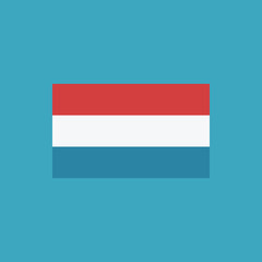 Luxembourg flag icon in flat design