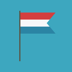 Luxembourg flag icon in flat design