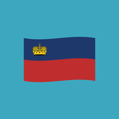 Liechtenstein flag icon in flat design