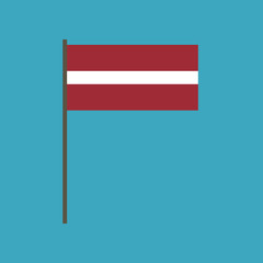 Latvia flag icon in flat design