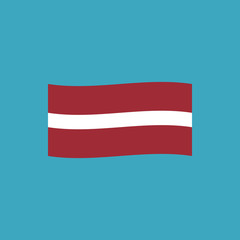 Latvia flag icon in flat design