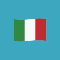 Italy flag icon in flat design