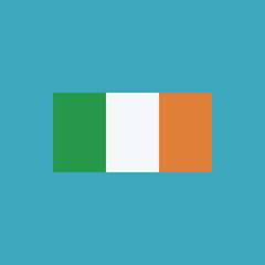 Ireland flag icon in flat design