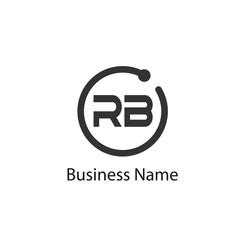 Initial Letter RB Logo Template Design