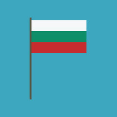 Bulgaria flag icon in flat design