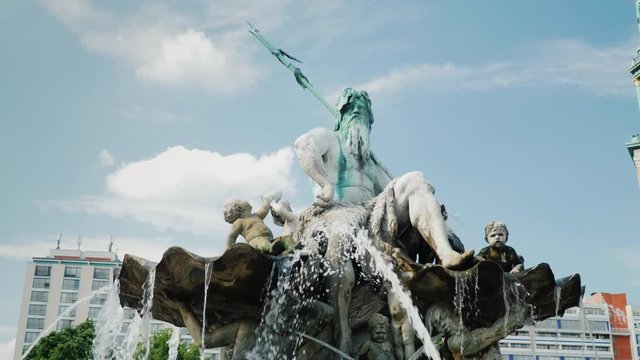 The Neptune Fountain is in the center of Berlin. Inaugurated on November 1, 1891