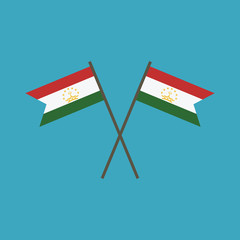 Tajikistan flag icon in flat design