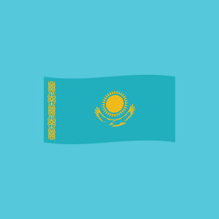 Kazakhstan flag icon in flat design