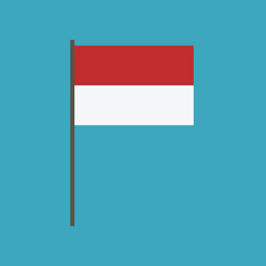Indonesia flag icon in flat design