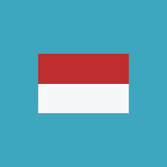 Obraz premium Indonesia flag icon in flat design