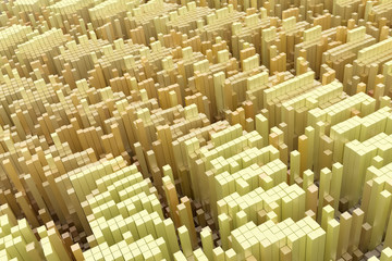 Obraz premium Abstract shape composition, geometric structure blocks. Wallpaper for graphic design.