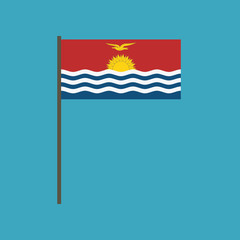 Kiribati flag icon in flat design