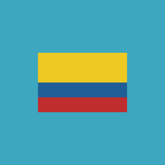 Colombia flag icon in flat design
