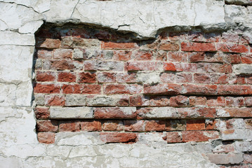old red brick wall texture background