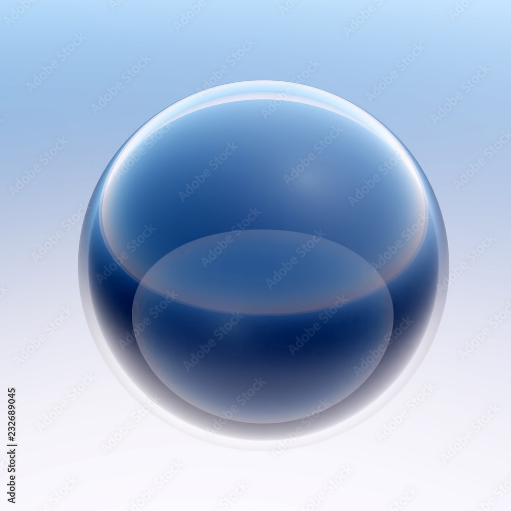 Poster 3d rendering of lucent globe