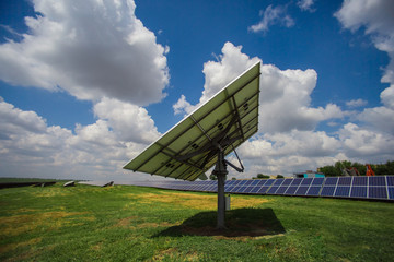 The solar panel is on the tracker