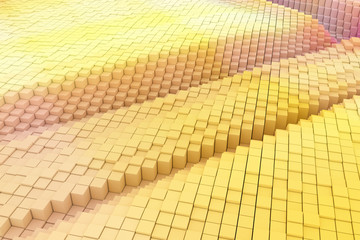 Shape composition, geometric structure blocks for design texture, background.