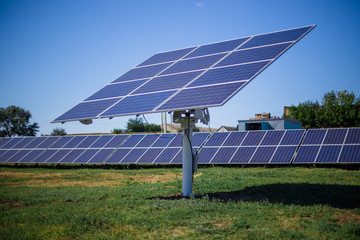 The solar panel is on the tracker face