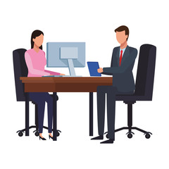 Business people and office