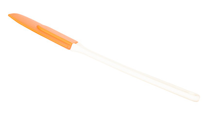 The kitchen spatula on a white background. Isolation