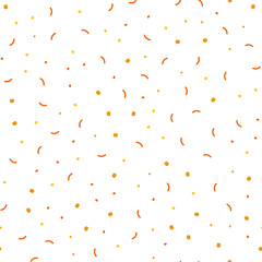 Light Orange vector seamless texture with disks, lines.