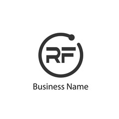 Initial Letter RF Logo Template Design