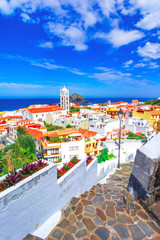 Garachico, Tenerife, Canary islands, Spain: Overview of the beautiful town of Garachico