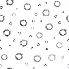 Dark Blue, Red vector seamless pattern with spheres.