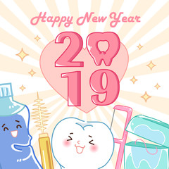 cartoon tooth hold 2019