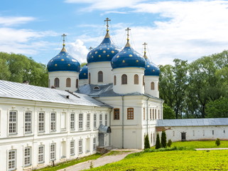 Fototapeta na wymiar St. George's (Yuriev) Monastery, Veliky Novgorod, Russia