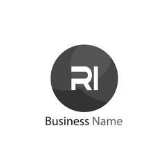 Initial Letter RI Logo Template Design