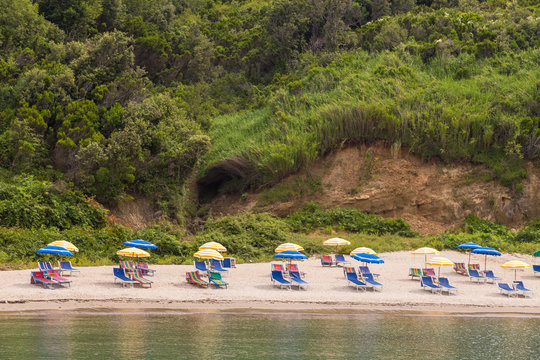 View of the beach on Rodonit peninsula, Albania