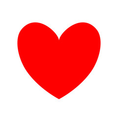Red heart icon on a white background