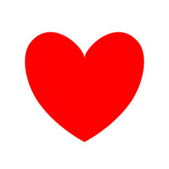 Red heart icon on a white background