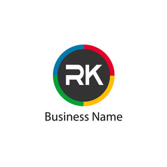 Initial Letter RK Logo Template Design