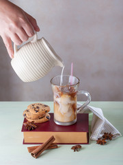 Iced coffee drink