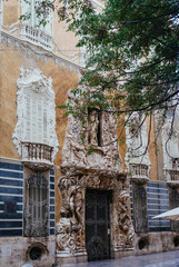 Valencia / Spain: view of the building of Marques de dos Aguas, the seat of the ceramics museum