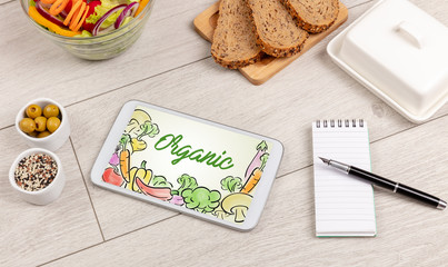 Healthy food composition with tablet