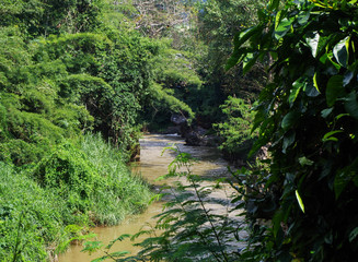 Lang River at Soppong, Thailand, a small market and trading center