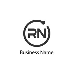 Initial Letter RN Logo Template Design