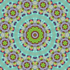 Vintage circle mandala, great design for any purposes in teal color