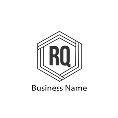 Initial Letter RQ Logo Template Design