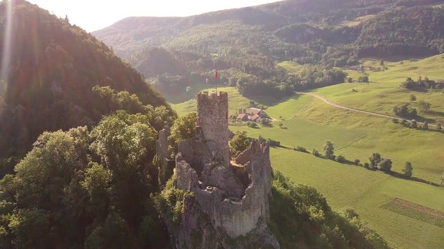 Aerial of Neu-Falkenstein Castle (1145 AD)