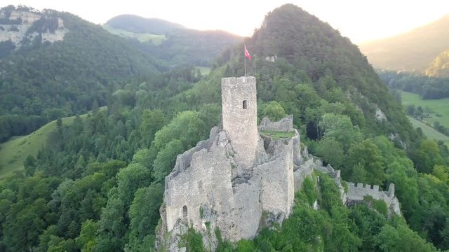 Aerial of Neu-Falkenstein Castle (1145 AD)