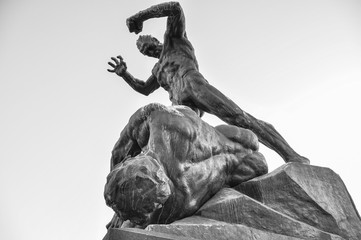 Afyon, Merkez / Turkey - 10 28 2010: A view of monument by Heinrich KRİPPEL ( Made in Vienna, 4...