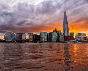 London City View at Sunset