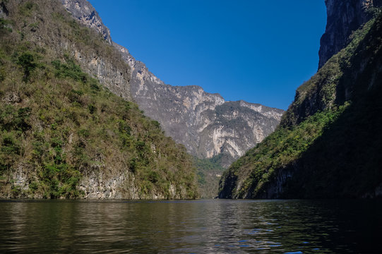 Inside Sumidero Canyon near Tuxtla Gutierrez in Chiapas, Mexico