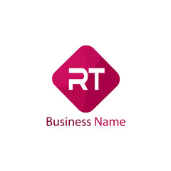 Fototapeta premium Initial Letter RT Logo Template Design