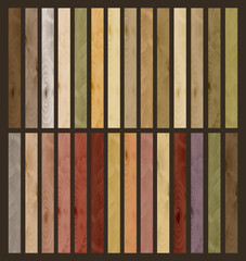 Wood planks set. Vector illustration