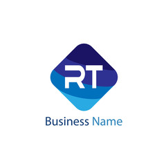 Initial Letter RT Logo Template Design